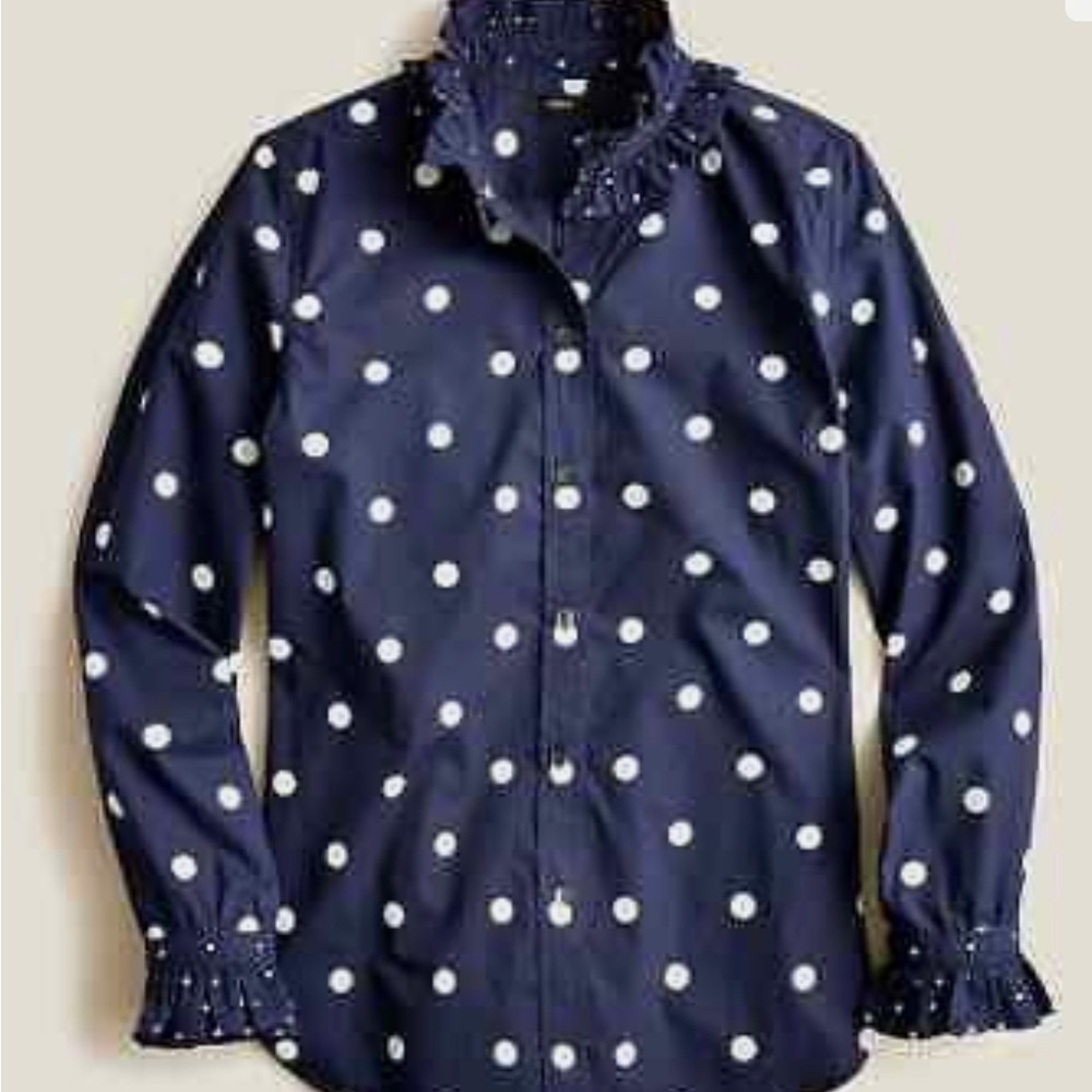 J crew cotton button down shirt 14